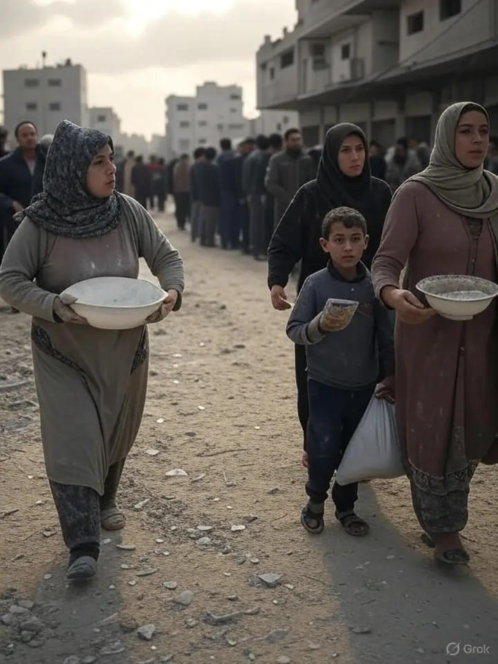 entire population of Gaza is at risk of famine