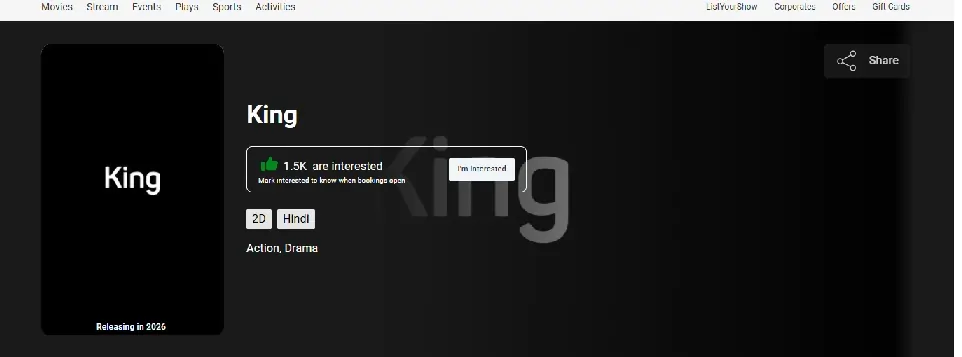 update on Shah Rukh Khan new film king