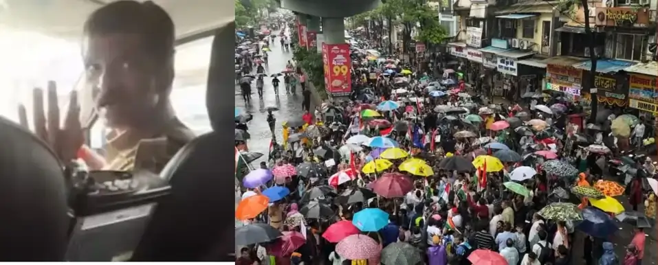 Mumbai police viral video driver threatens student protesters