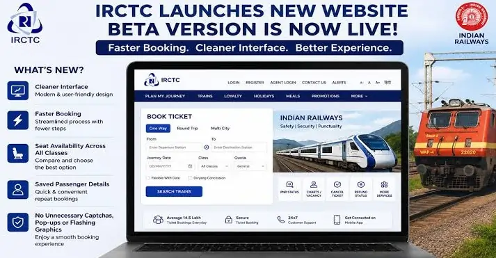 बदल गई IRCTC की वेबसाइट, अब कैसे बुक होगा टिकट IRCTC New Beta Website How to Book Rail Ticket